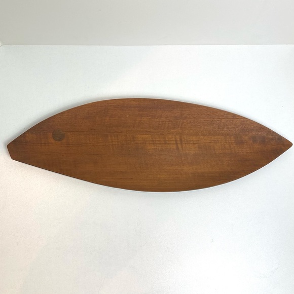 Vtg Amthor Imports Wood Tray Fish Made In Japan Modern MCM 22” X 7” - Picture 1 of 7